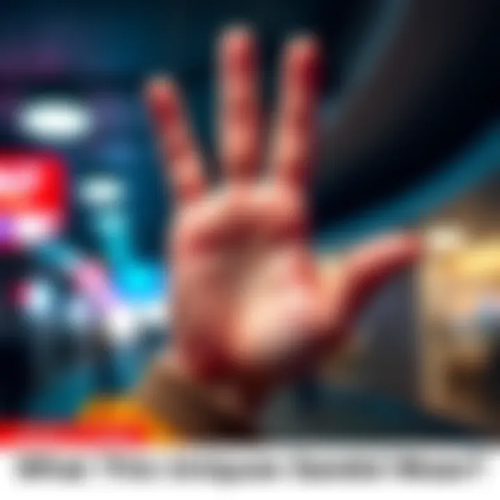 A close-up of a person's hand making an unusual symbol, sparking curiosity and discussion