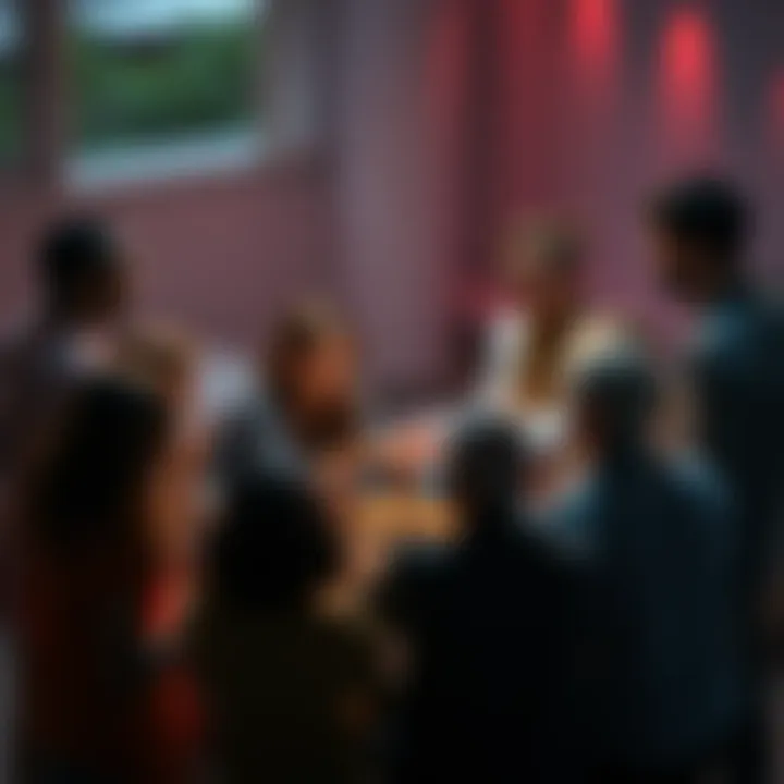 Group of diverse people discussing spirituality A circle of individuals from various backgrounds sharing ideas about spirituality, highlighting diversity and individual expression.