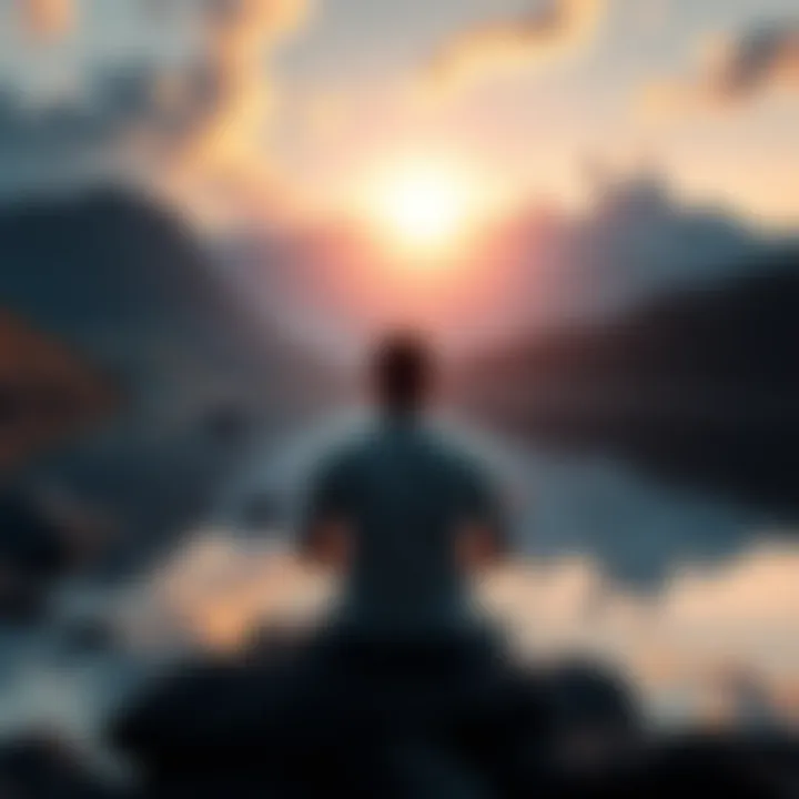 A person meditating in a serene environment, illustrating the connection between consciousness and experience.