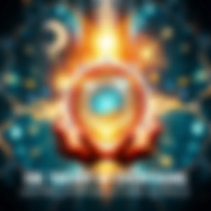 A visual representation of the connection between spirituality and science, featuring symbols of light and nature intertwined with scientific elements.