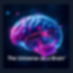 An illustration of the universe resembling a brain with stars and galaxies, symbolizing the connection between consciousness and spacetime.