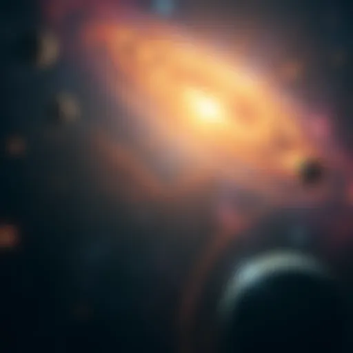 A vast view of the universe filled with stars, planets, and cosmic elements, symbolizing existence in a vast cosmos.