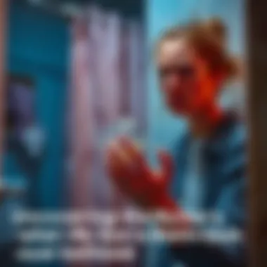 A parent holds a strange item discovered in a child's bathroom, looking concerned