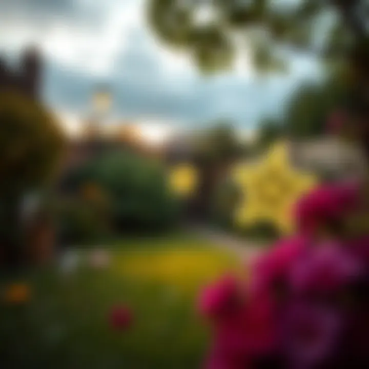 A moving object resembling a star in a garden in Lancashire, England, captured at 4 PM.