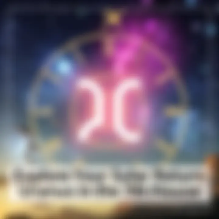 A graphic of the Uranus symbol set against a backdrop representing the 7th house in astrology, illustrating themes of personal relationships and unexpected events.