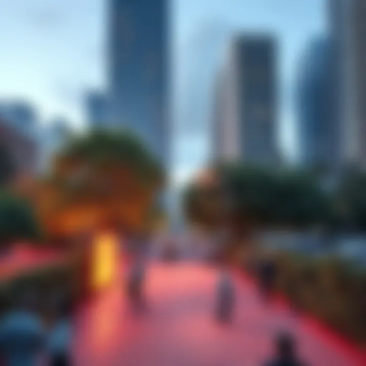 Urban Transformation in 2026 A vibrant city park with people enjoying community spaces, trees, and modern architecture in the background