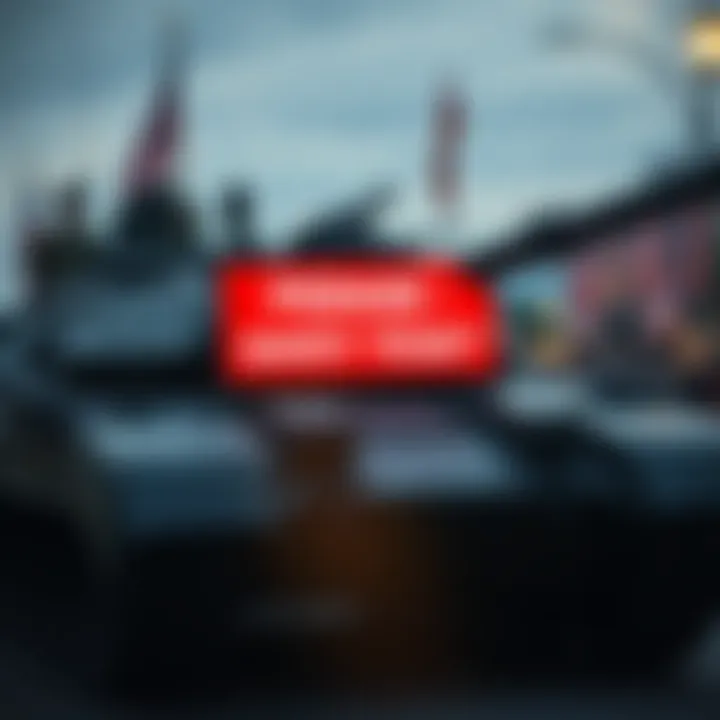 A tank with the controversial phrase displayed during the U.S. Army's 250th Military Parade video