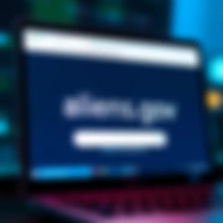 A close-up of a computer screen displaying the registration page for aliens.gov, highlighting government involvement with extraterrestrial topics.