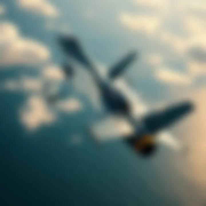 A U.S. military jet flying over the ocean, illustrating military power