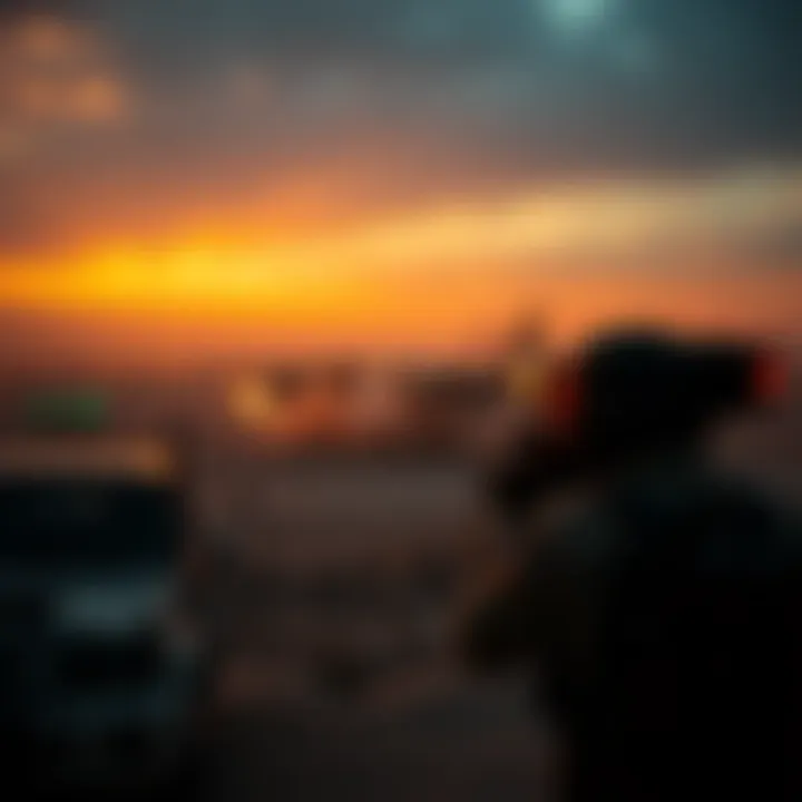 Video still showing military operations in the Middle East