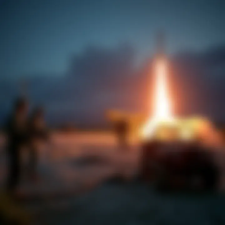 U.S. Missile Launch in Turkey U.S. military personnel prepare missiles at a launch site in Turkey during the Cold War era.
