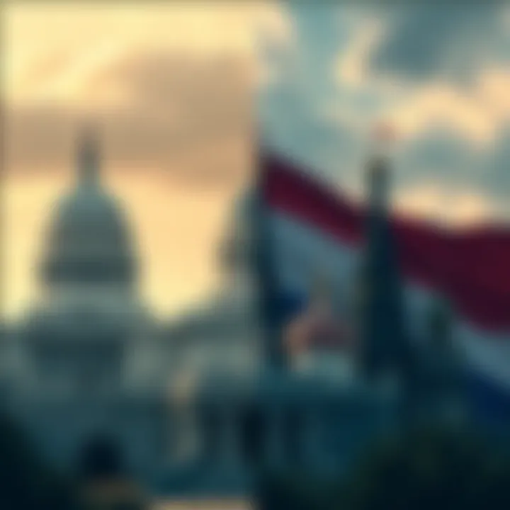 A split image showing the US Capitol and the Kremlin to illustrate political similarities.