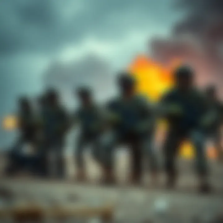 U.S. troops preparing for invasion American soldiers getting ready for a ground invasion on Kharg Island