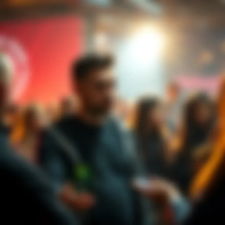 A person confidently sharing their insights with a group, sparking discussion