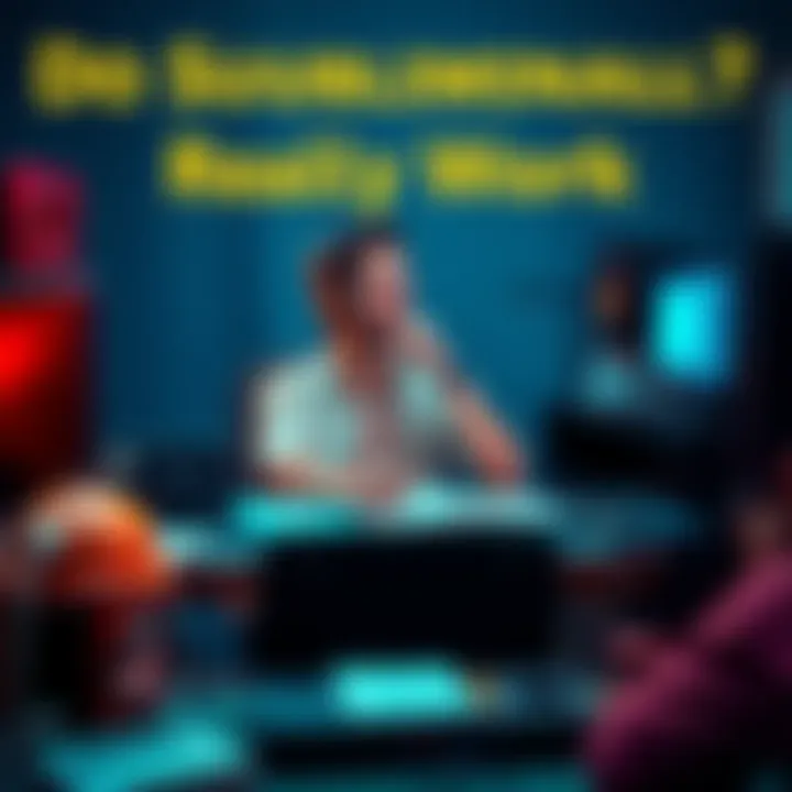 A person sitting at a desk surrounded by notes and audio equipment, looking thoughtful about their experiences with subliminal messages.