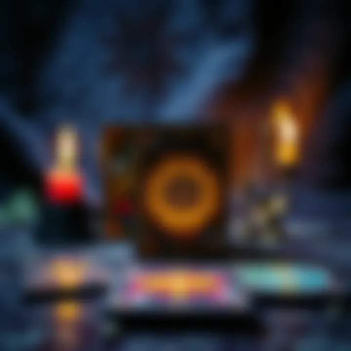 Uusi Materia Prima Oracle Deck in Focus An artistic representation of the Uusi Materia Prima Oracle deck showcasing its unique cards and vibrant designs, inviting viewers to explore its potential for personal insights and reflection.