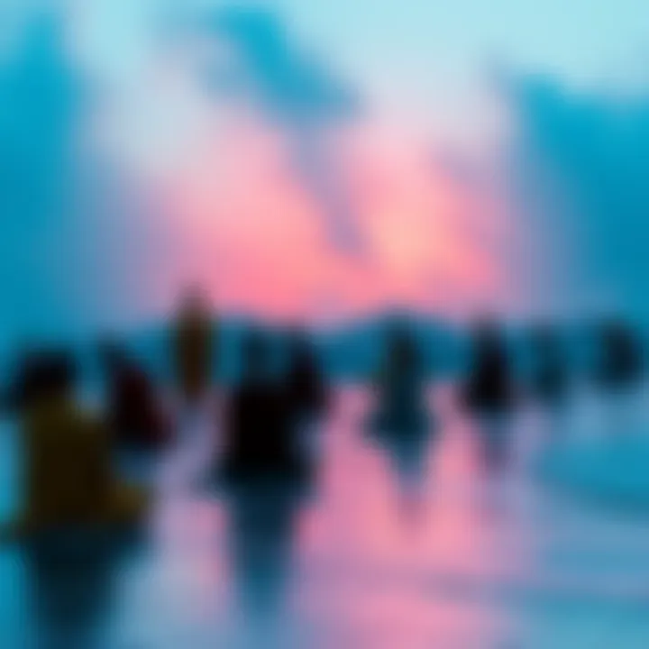 A serene gathering of practitioners in meditation, symbolizing the future of Vajrayana Buddhism in the West