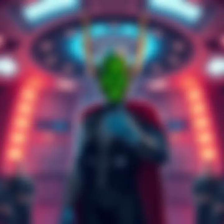 A Venusian alien named Valiant Thor meeting U.S. military officials at the Pentagon, discussing peace and nuclear war.