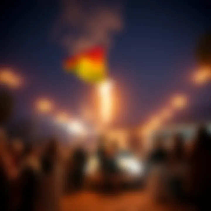 Community Ceremony in San Diego Residents gather to extinguish and relight a ceremonial symbol in San Diego, celebrating unity and pride.