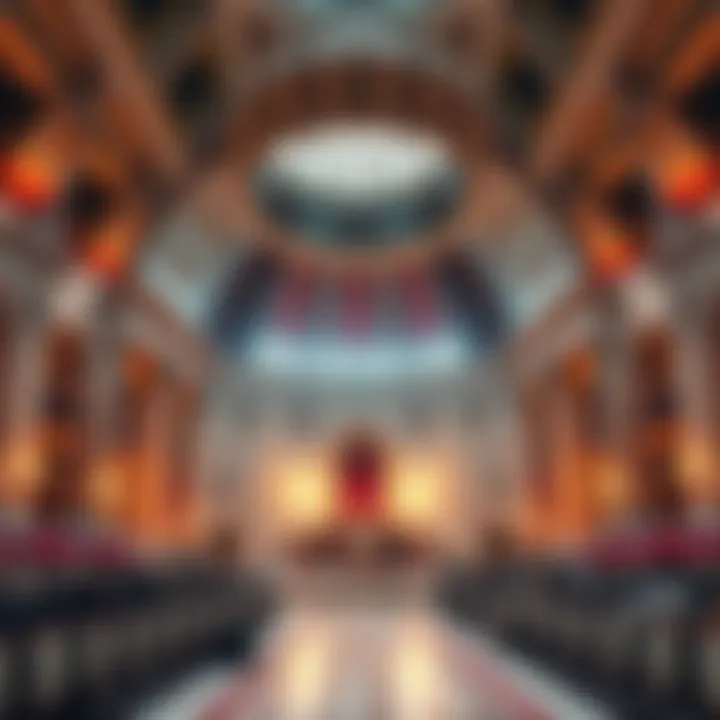 Interior view of the Vatican's audience hall with a snake head design, showcasing the unique shape and architecture.