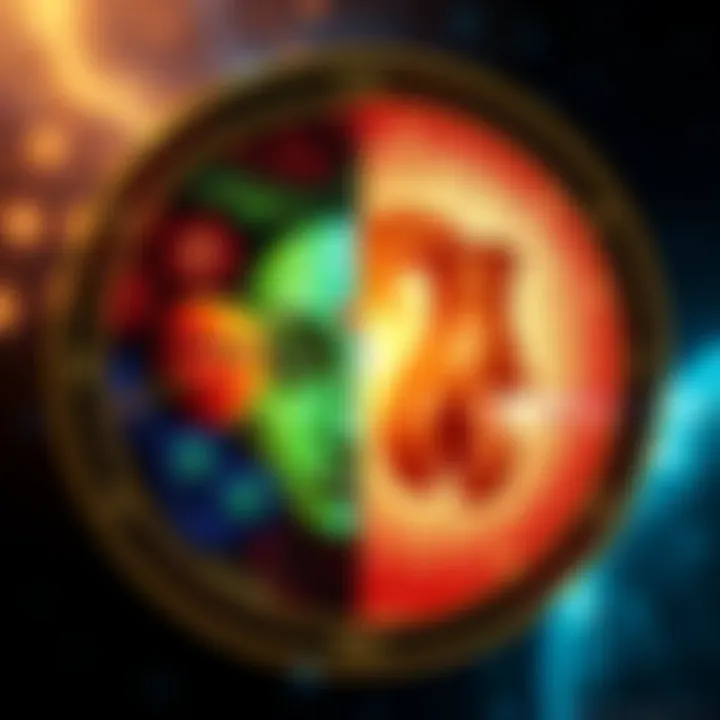 A split image showing symbols of Vedic astrology on one side and Western astrology on the other, with Mars placed in Gemini and Cancer positions.