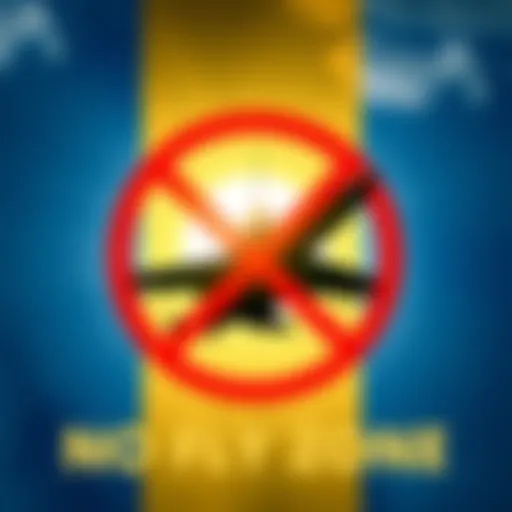 Venezuelan flag with a military aircraft silhouette and a no fly zone sign overlay