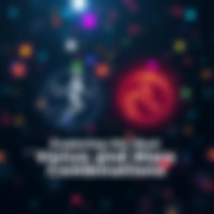 Astrology symbols for Venus and Mars with colorful stars in the background