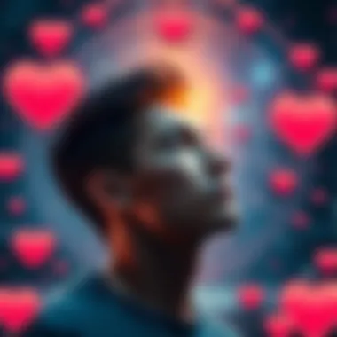 Venus Sign and Relationships A person reflecting on their Venus sign while thinking about their first serious relationship, surrounded by astrological symbols and heart motifs.