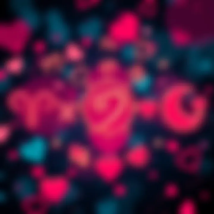 A colorful display of astrological symbols for Venus signs from Aries to Pisces with hearts and stars in the background