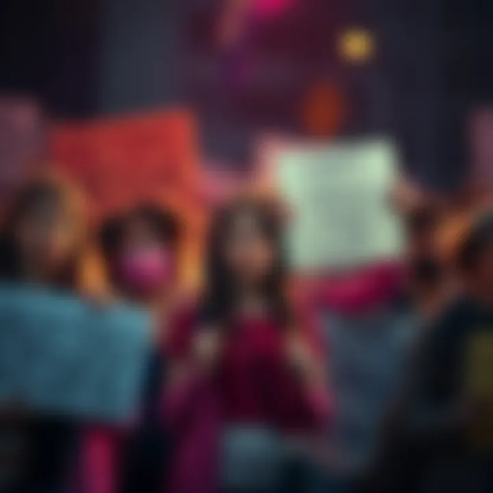 Victims speaking out A group of people holding signs demanding justice and transparency regarding abuse cases