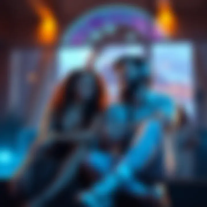 A Virgo and an Aquarius sit together, smiling and discussing ideas, showcasing their supportive friendship.