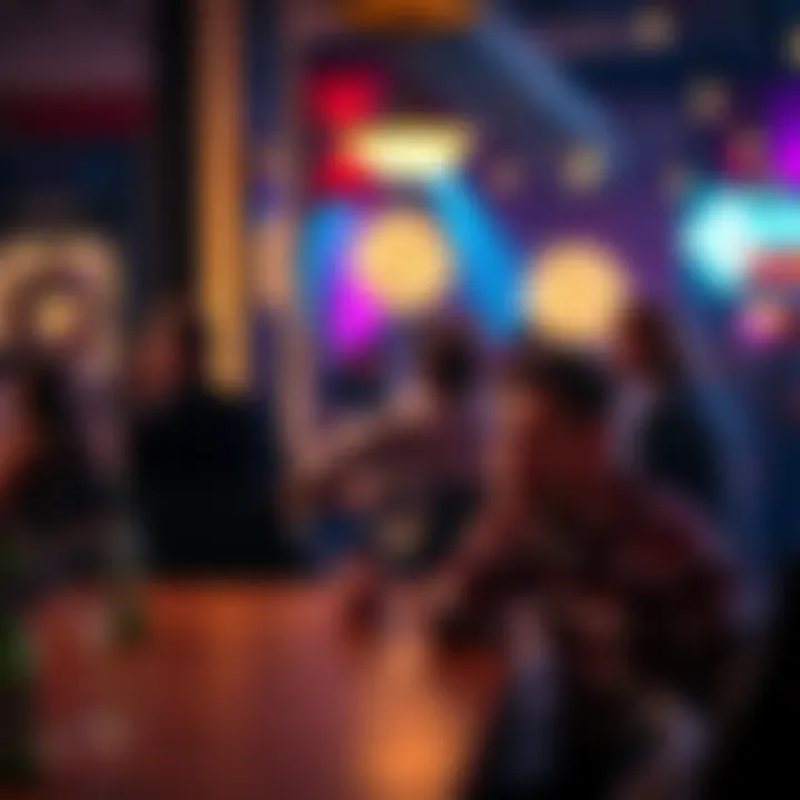 A Virgo man sitting at a table, looking bored and critical while observing a lively party, representing his rigid personality and lack of charm in dating situations.