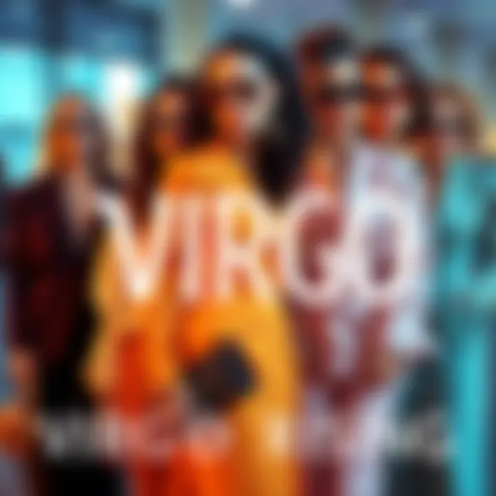 A collection of stylish outfits representing Virgo rising personalities, showcasing elegance and unique fashion choices.