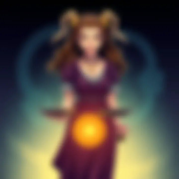 An illustration showing the Virgo zodiac sign represented by a woman holding a scale, surrounded by caution symbols. The background features a faint image of handcuffs to symbolize arrest records.