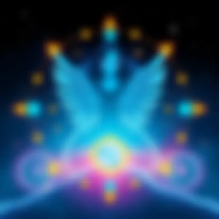 An illustration of the Virgo zodiac sign featuring a woman surrounded by stars and the symbol of Virgo, reflecting traits associated with this astrological sign.