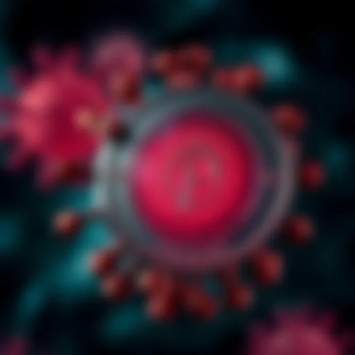 A graphic showing a virus icon alongside a patent symbol, representing the concept of patenting diseases.