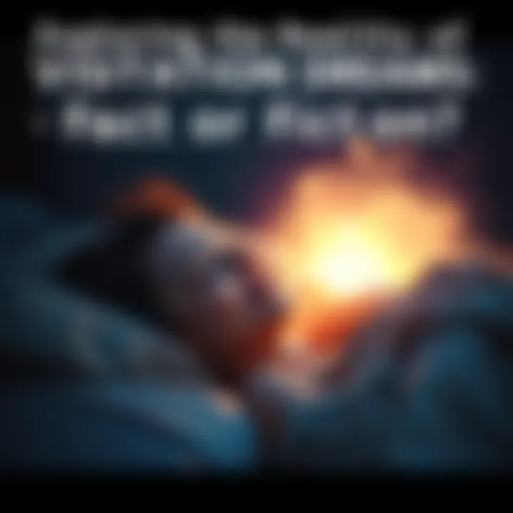 Person dreaming about a lost loved one A person sleeping peacefully with a soft smile, surrounded by a warm glow, symbolizing a visitation dream from a deceased loved one.