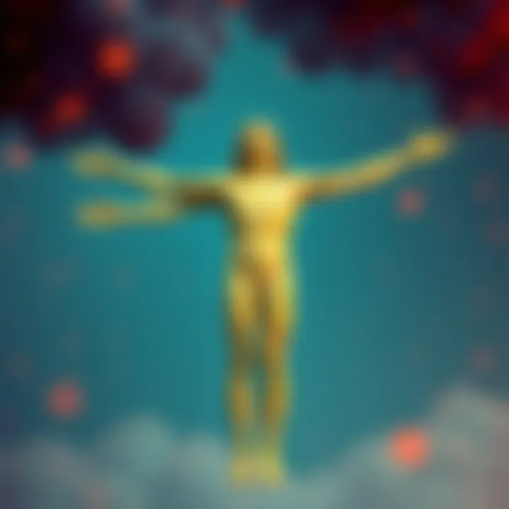 Vitruvian Man with Three Arms Concept A thought-provoking interpretation of the Vitruvian Man featuring an extra arm to illustrate the Mandela Effect.