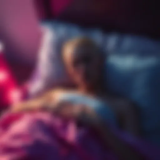 A person lying in bed looking worried while thinking about a dream they can't remember clearly