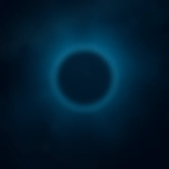 A Void Moon in the Night Sky A dark moon with no visible features in a starry sky, representing the concept of a void moon in astrology.