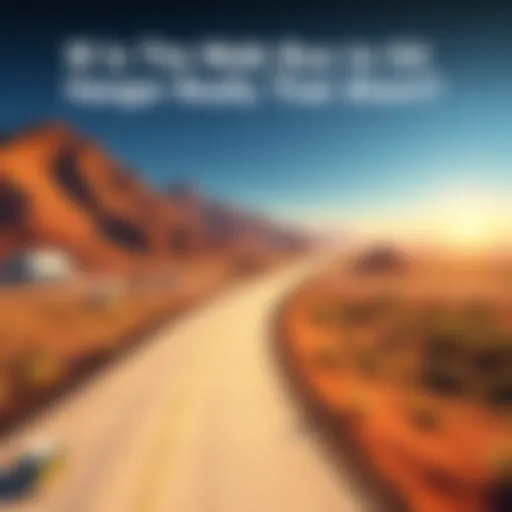 A view showing the distance from a bus drop-off point to the S4 hangar, highlighting the terrain and surroundings.