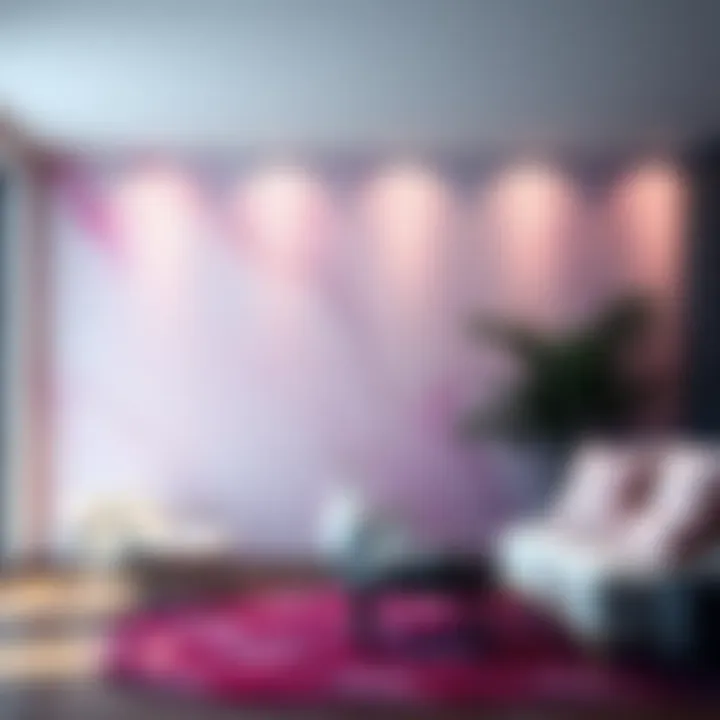 A home interior featuring a wall painted with a unique finish using selenite powder, showcasing its creative application in decor.