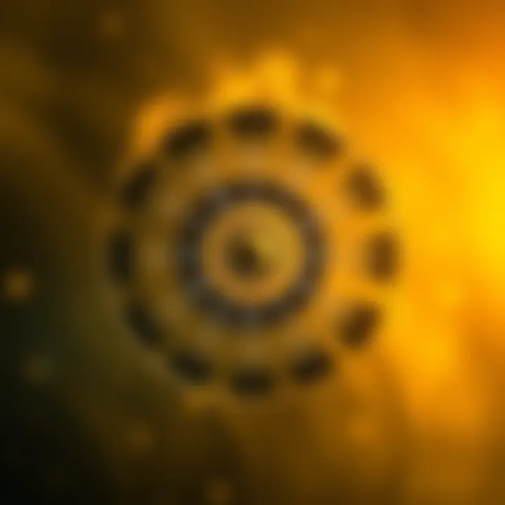 A visual representation of Walter Russell's Spiral Octave Table of Elements, showing different elements arranged in a spiral pattern, illustrating their relationships and connections.