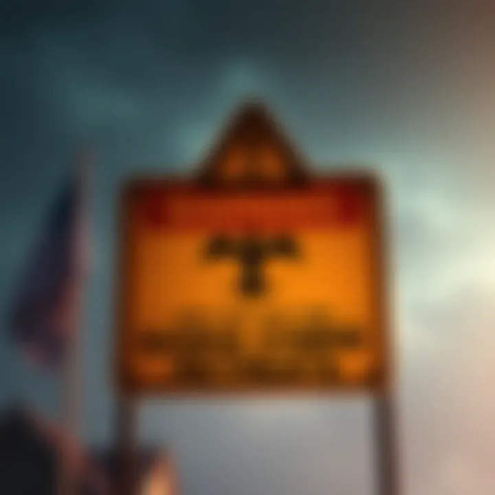 Graphic warning sign about harmful teachings at Sasha Cobra's retreats