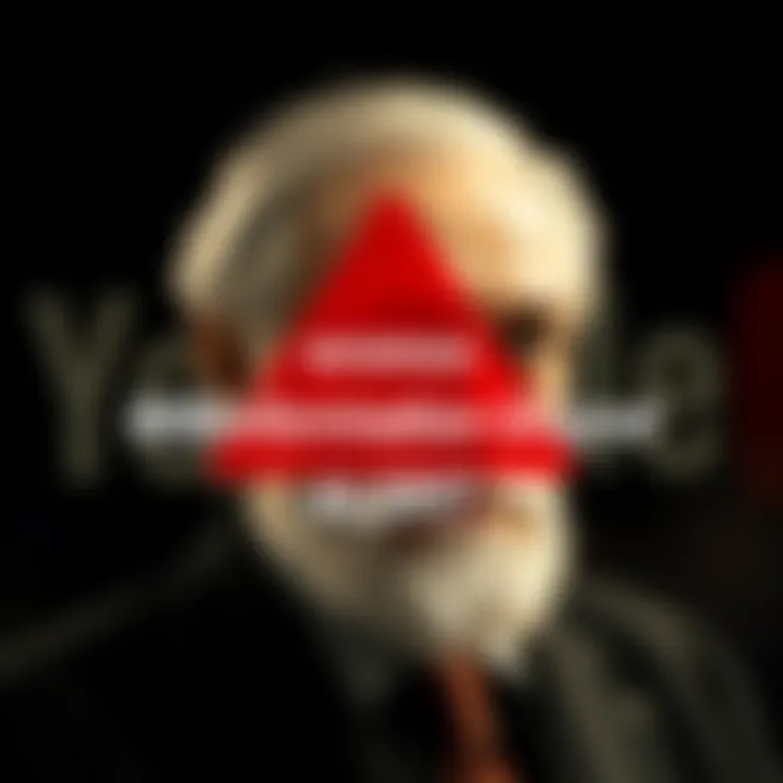 A red warning sign with the words 'Misinformation Alert' over a background of Carl Jung's portrait and YouTube logo.