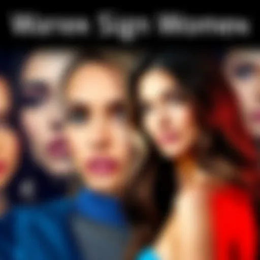 A collage of famous water sign women known for their controversial side chick roles, featuring images of Ariana Grande and Gisele Bündchen with emotional expressions.