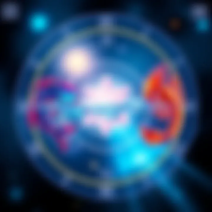 Illustration of a birth chart with symbols for Pisces, Scorpio, and Cancer, highlighting water elements