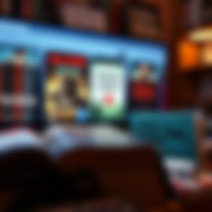 A collection of Wayne Green's books displayed online with a computer screen in the background