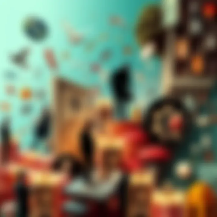 A collage showing symbols of wealth like money and banknotes alongside imagery of people connecting and communicating, representing relationships.