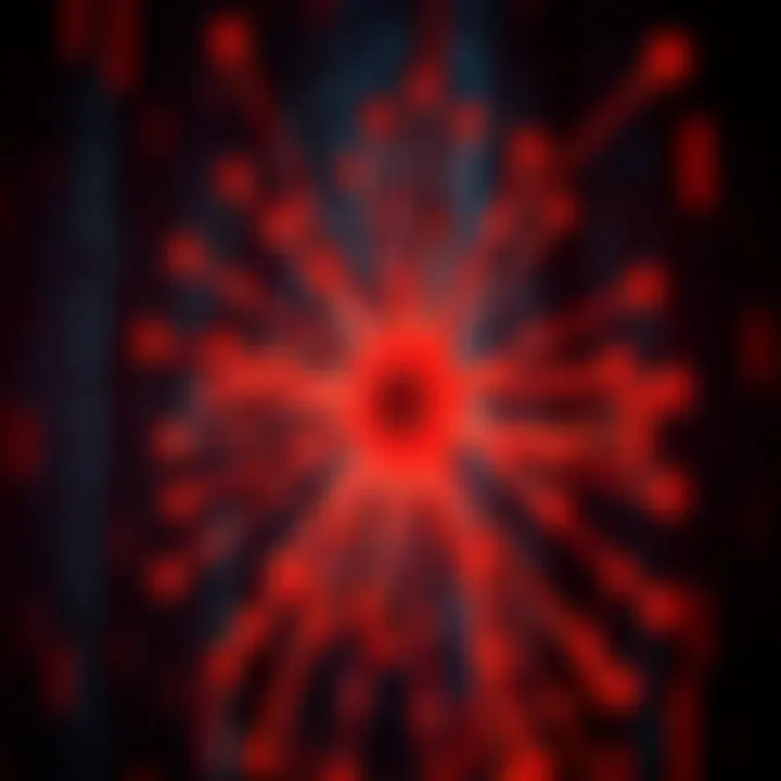 A visual representation of societal conditioning with interconnected nodes symbolizing education, work, and media, reflecting how they influence identity.